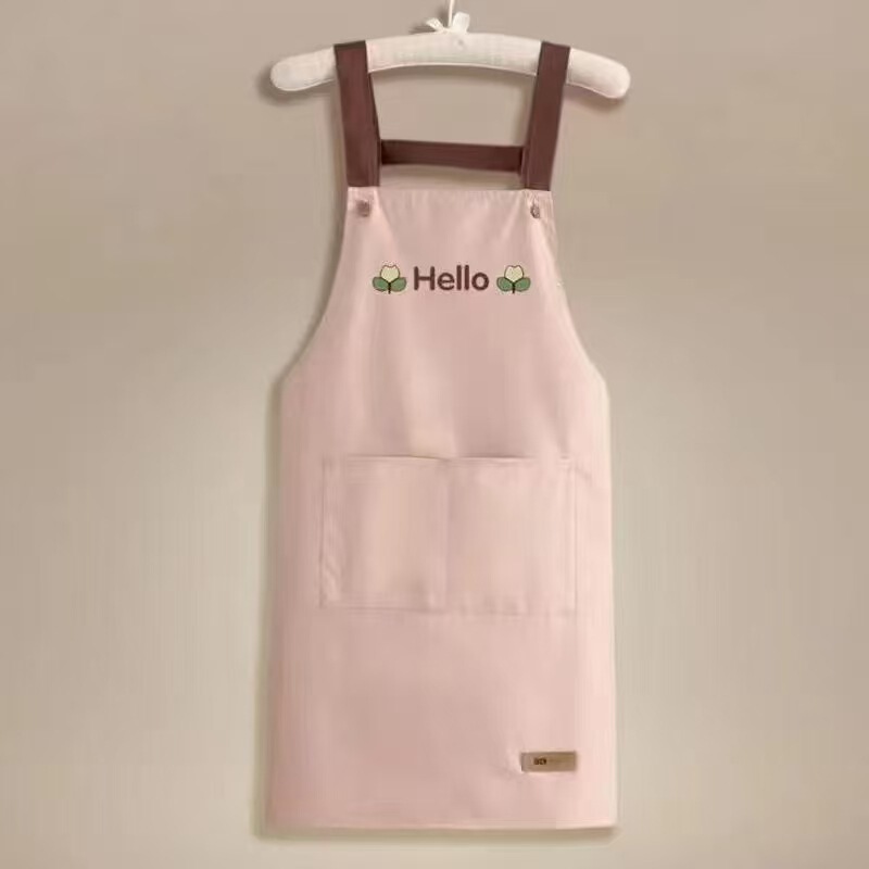 卸売防水エプロン、ショルダーストラップ、耐油エプロン、家庭用キッチン作業服、二層ハンドプリントエプロン|undefined