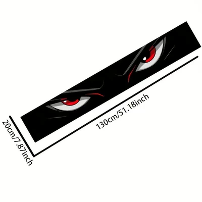 Cross-Border Universal Car Front Windshield Stickers, Personalized Decorative Stickers for the Front Windshield, Sunshade Light-Blocking Modified Car Stickers (Body sticker) - devil-glasses-uv-printing-individually-packaged-standard