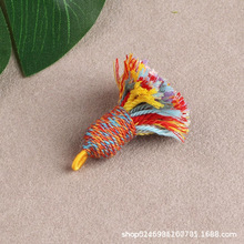 藏式手搓棉线流苏头铃兰花编织配件手链配饰钥匙挂件饰品葫芦挂饰