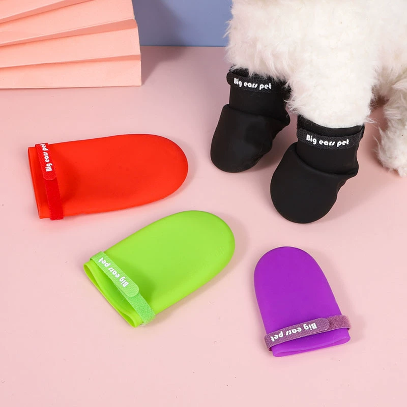 Z Новая оптовая продажа Meow Heart сокровище карамельного цвета обувь для домашних животных трансграничный силиконовый нескользящий чехол для ног кошек и собак