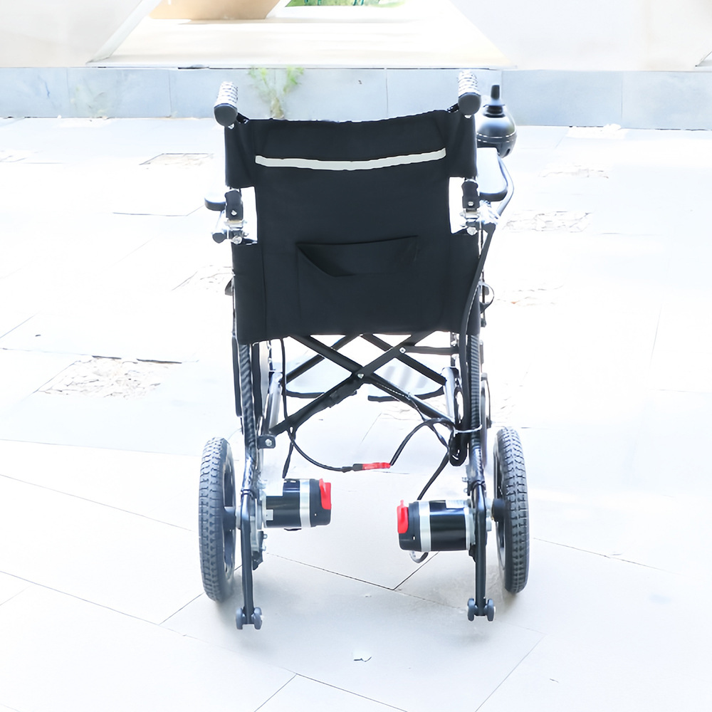 17kg Aviation aluminum, one-handed lift, lightweight, portable, foldable electric wheelchair for the elderly
