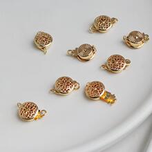 14K�~����ɫ�U�ջ����9mm���^�����Ʒ朽�diy�������β�A