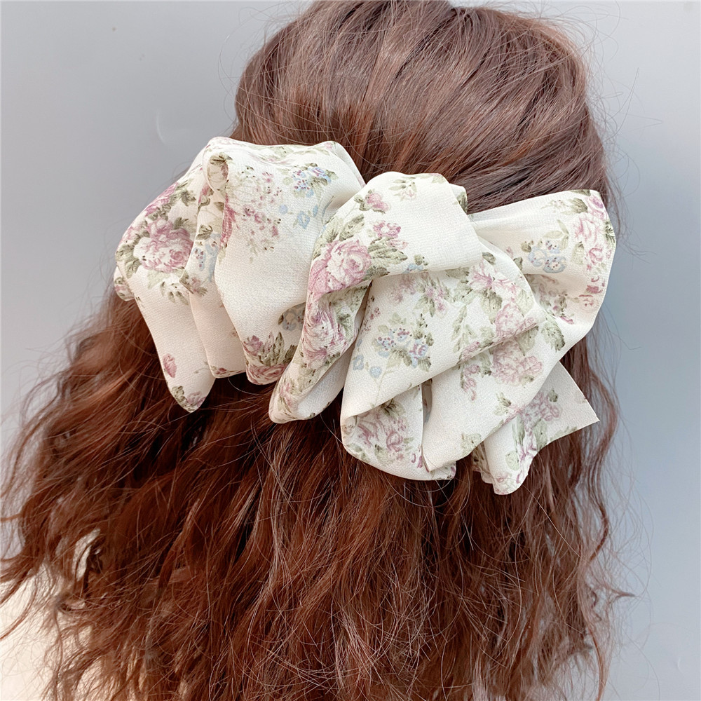 Mode Élégante Morandi Couleur Floral Surdimensionné Arc En Épingle À Cheveux Barrettes display picture 1