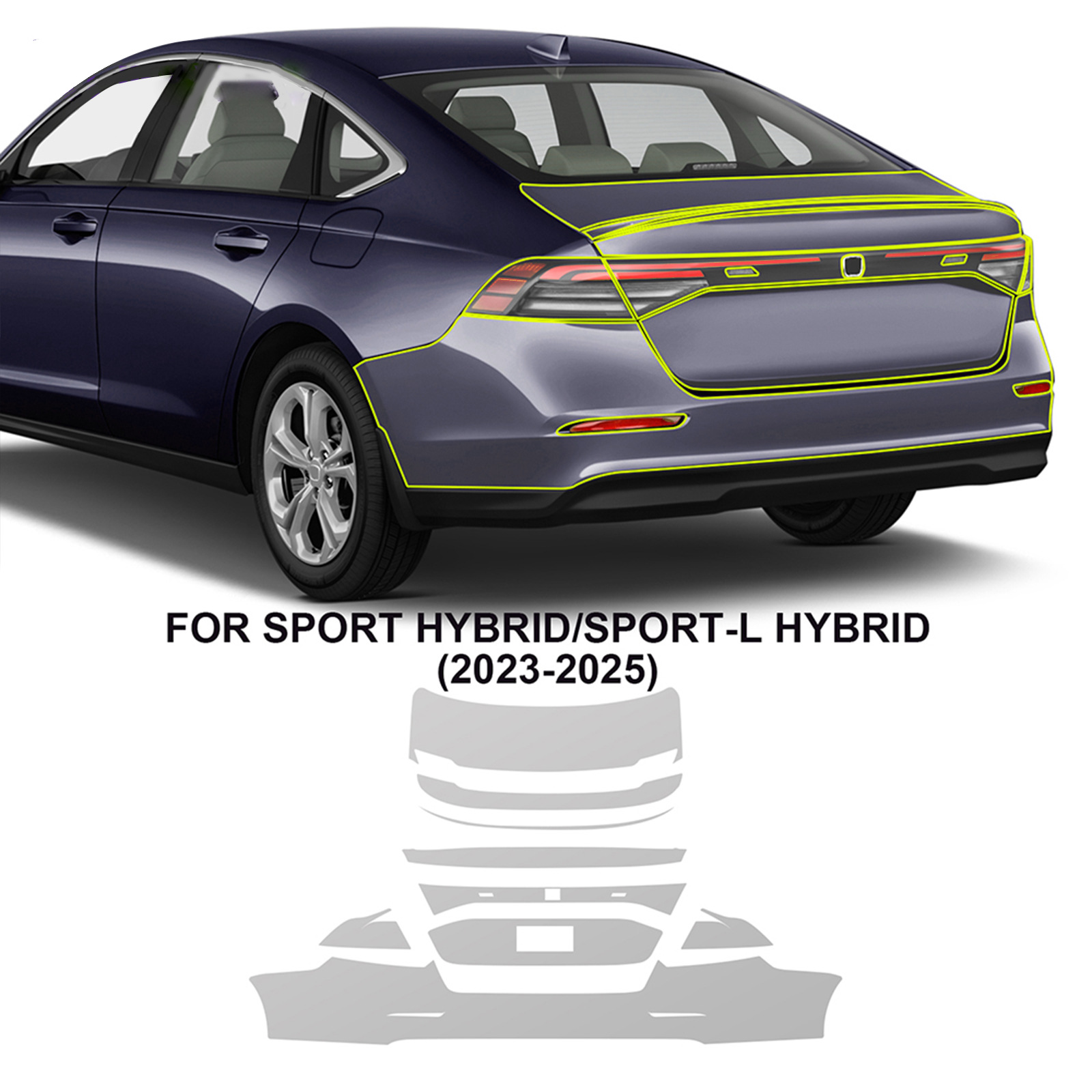 Cross-Border Exclusive Supply for Honda Accord 23-25 Special Car Special-Cut Tpu Car Paint Protective Film Anti-Scratch and Self-Healing