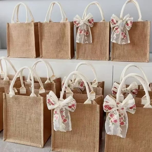 Bolsa de lino, banquete de cumpleaños, luna llena, mudanza de casa, matrimonio, regalo de regalo para la dama de honor, bolsas de regalo de mano.