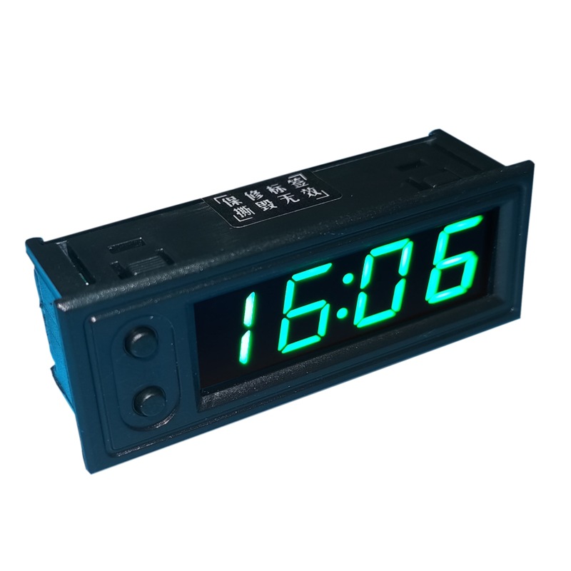 【DIY】Embedded Electronic Clock Module, Car Electronic Clock, Time + Dual Temperature + Voltage, Power Failure Memory