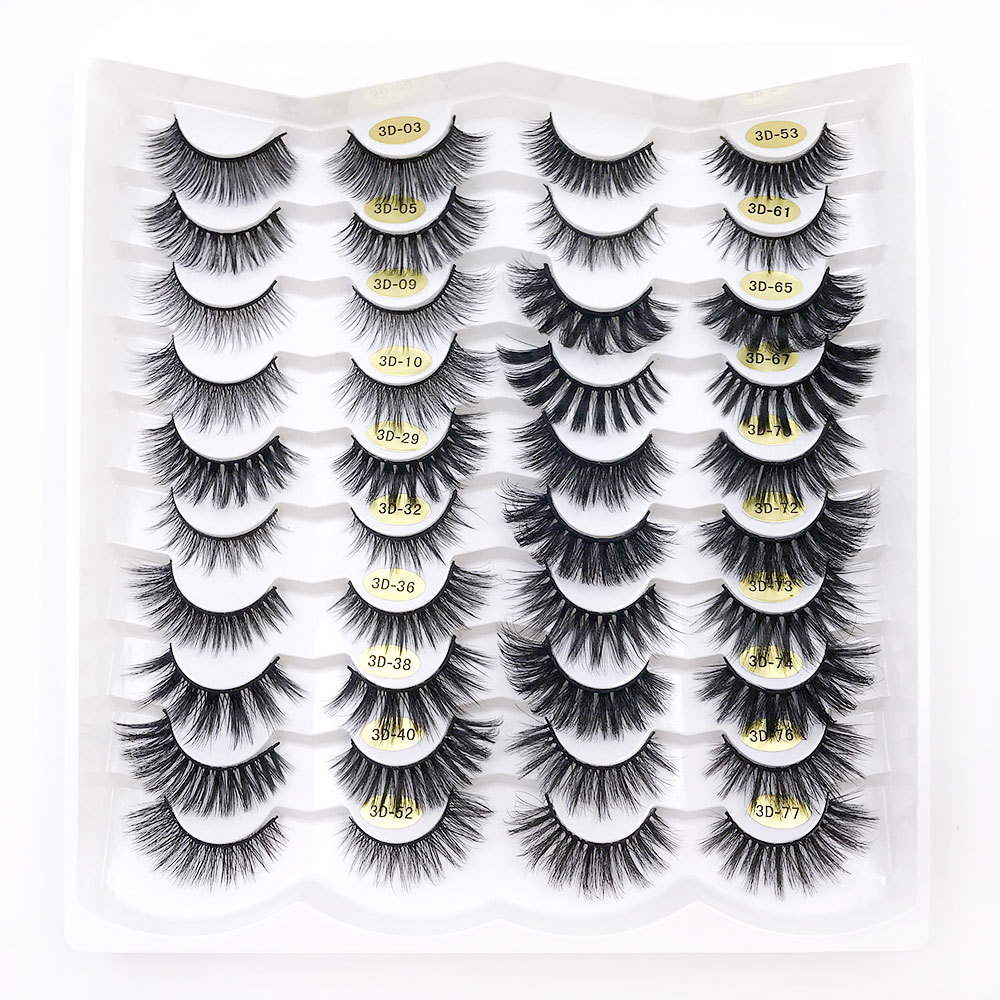 Mixed Thick Three Dimensional Chemical Fiber False Eyelashes 20 Pairs display picture 3