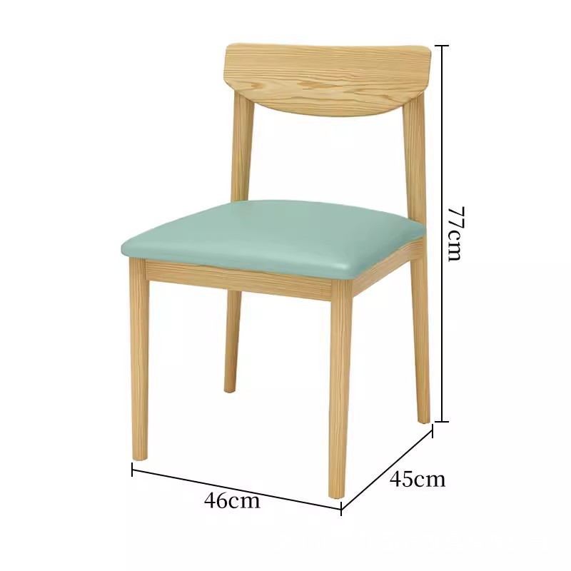 Silla de comedor de madera maciza para restaurante