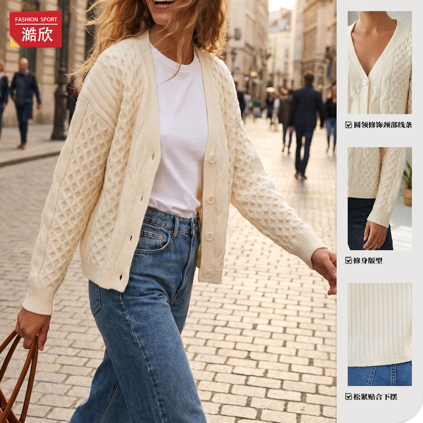 Spring and Autumn New Wool Knitted Cardigan Women's Outer Tower Medium Long Loose Wool Knitted Sweater Jacket Top