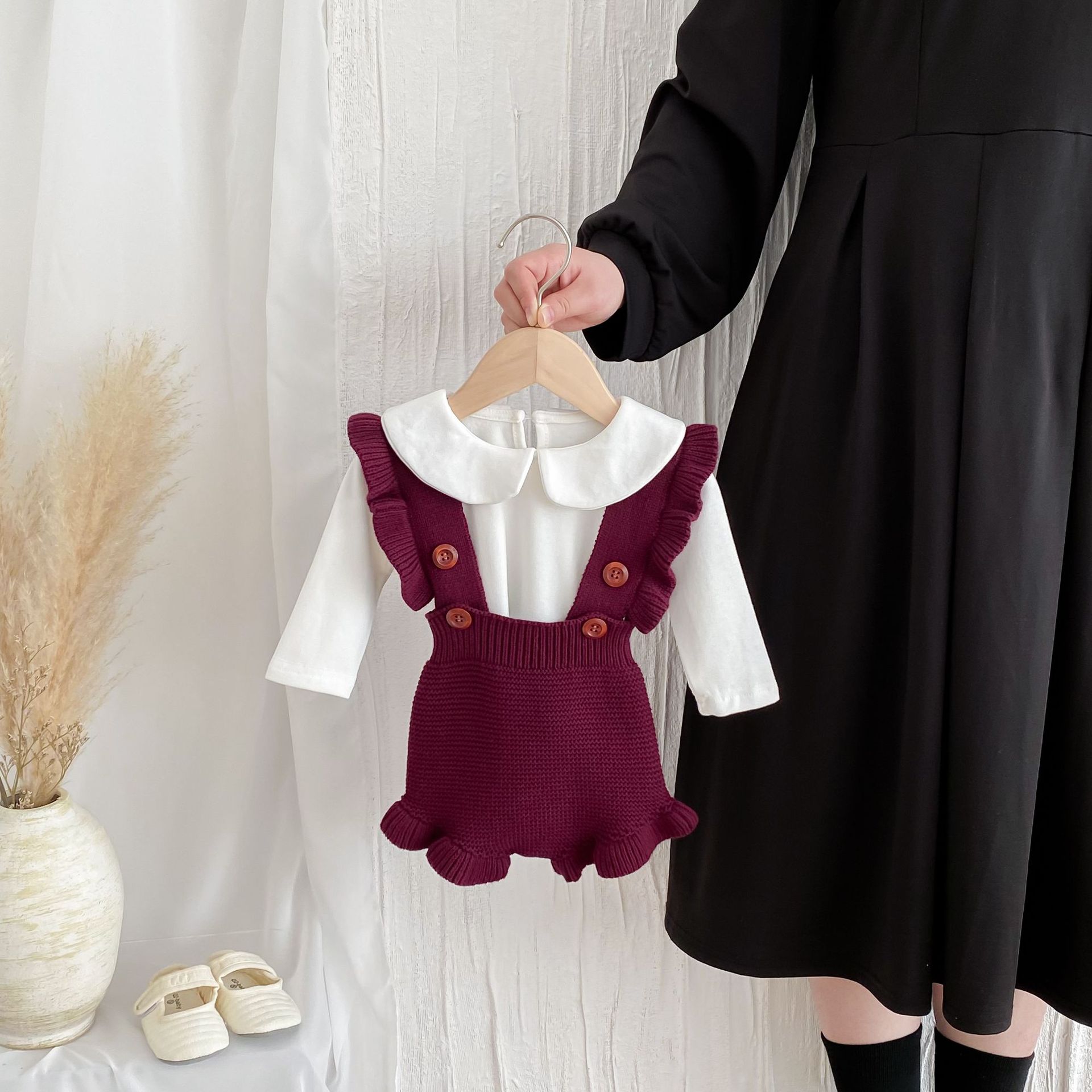 96g Weight Romper Children's Clothing Type Shorts Pants Length Cotton Fabric Type Mid Waist Waist Line Baby(0-2Years) Age Group Holiday, Daily, Selfie Occasion Regular Fit Fit Type Solid Color Pattern Spring, Autumn Season Baby Girl'S Gender Elegant, Cute Style Elegant Cute Solid Color Cotton Pants & Leggings 6