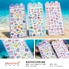 60658-Rabbit and Ocean 3D embossed crystal sticker
