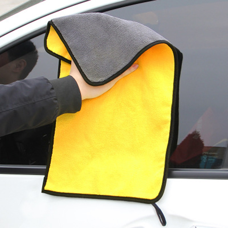 Toalla de doble cara espesa toalla de limpieza de automóviles toalla extra gruesa sin cabello sin marcas de lana de coral superficies de lavado de agua