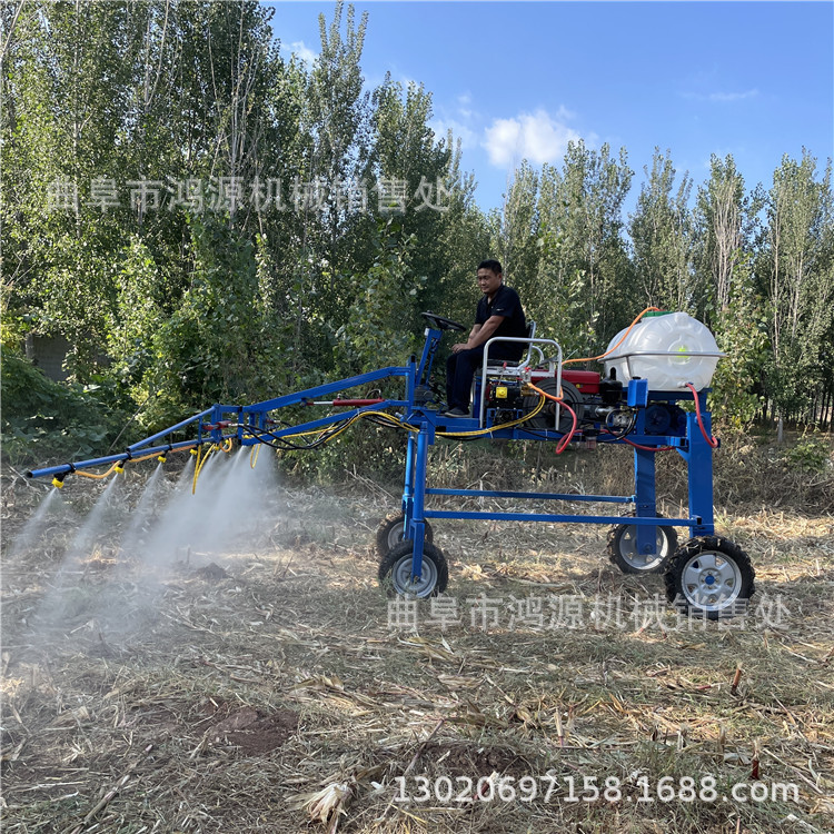 三轮打药机 15马力自走式液压升降四轮喷药机 液压升降四轮打药车