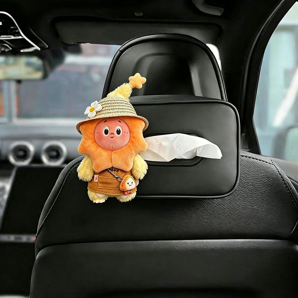 Starman seat tissue box, car tissue bag, hanging tissue bag, car interior decoration, cute gift for couples