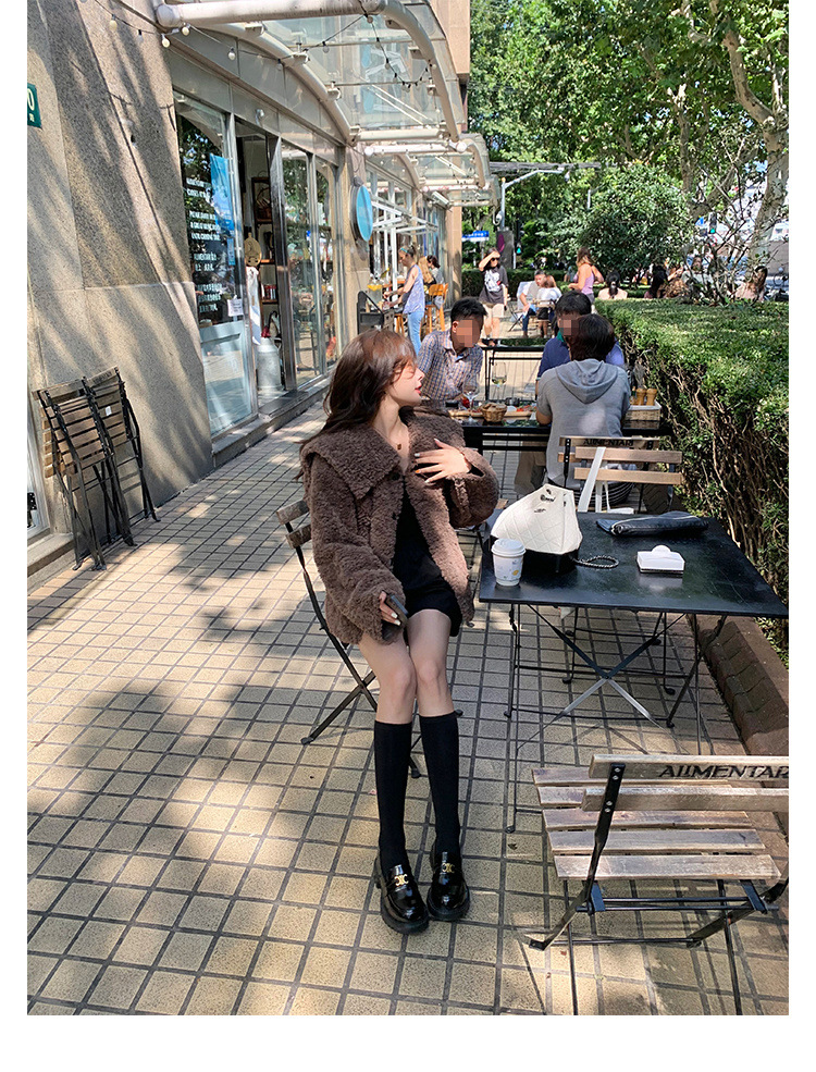 葡萄妈Studiolee英伦风小皮鞋女小金扣圆头一