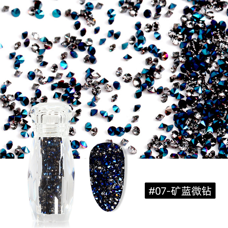 Exclusiva transfronteriza para arte de uñas, micro-diamantes, fantasía, cuentas de mago, uñas, perlas adhesivas, microperlas transparentes, micro-diamantes, botellas en stock