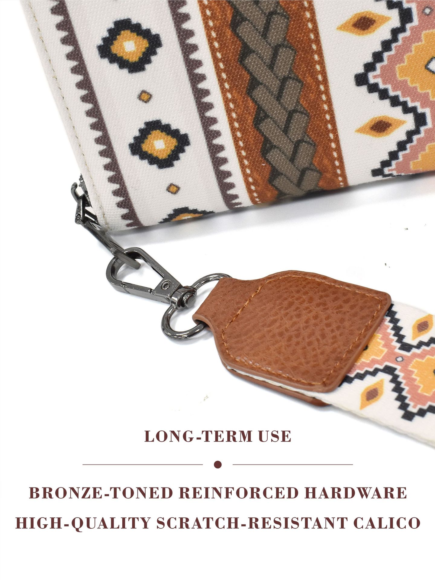 Women's Canvas Printing Ethnic Style Square Zipper Shoulder Bag Crossbody Bag display picture 19