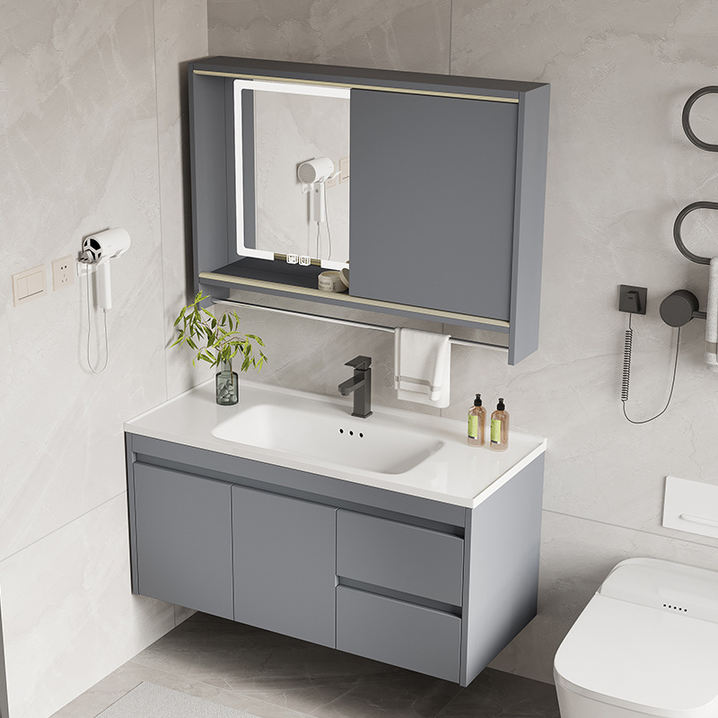 Espejo de Feng Shui de colmena escondido, gabinete de baño de cerámica, lavabo de lavabo, lavabo de mano, gabinete de lavabo