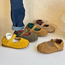 韩版女童玛丽珍公主鞋春秋复古儿童小皮鞋浅口单鞋宝宝真皮豆豆鞋