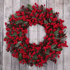 クリスマスの花輪紅果花輪アマゾンの爆発的な花輪が国境を越えて人気のある祝日装飾デパートホテル花輪