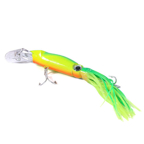 HENGJIA popular fake bait big octopus 14cm40g sea fishing long range beard squid bionic lure