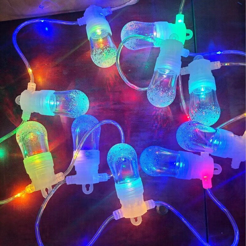 Solar Led String Lights Rgb Tube Lights Outdoor Waterproof for Garden, Detachable and Portable with Remote Control