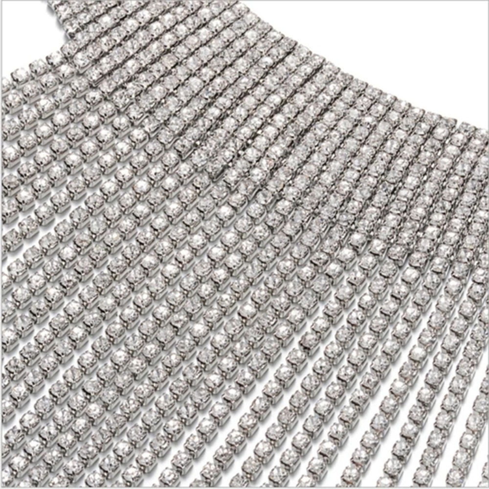 Joyería vendedora caliente transfronteriza brillante rhinestone tobillera moda sexy borla tobillera tacones altos accesorios mujeres tobillera