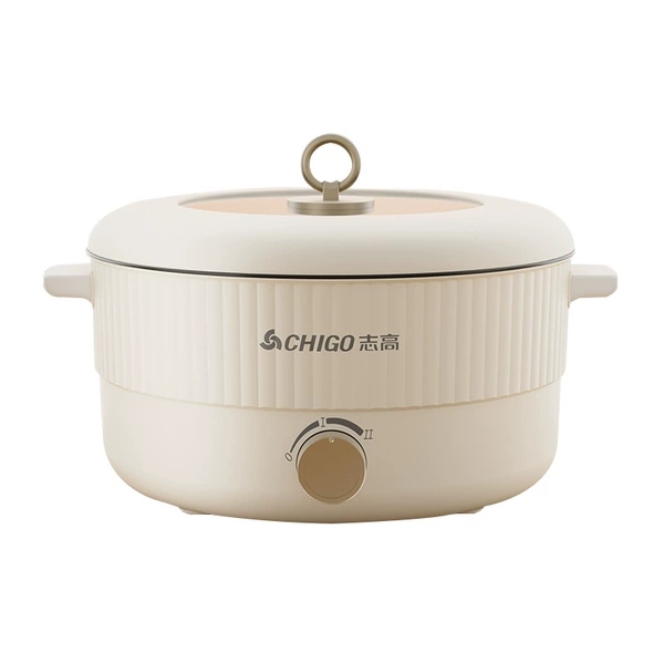New rice white 5L electric hot pot (Zhigo brand)
