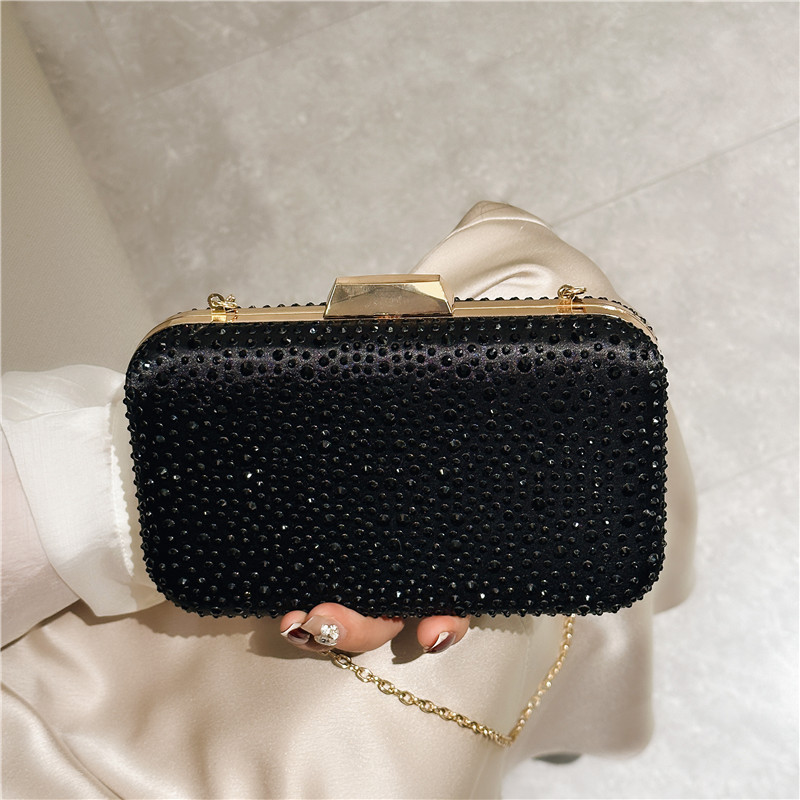 2025 nuevo paquete de cena transfronterizo bolsas de mano europeas y americanas bolsas de banquete con diamantes bolsas de caída de agua bolsas de moda bolsas de cena