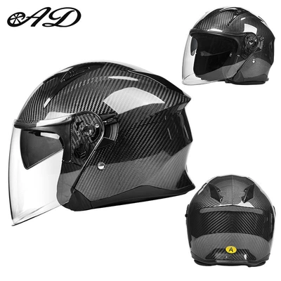 Motorcycle Safety Supplies – Cycling Winter Safety Helmet - carbon-fiber-3k-bright-black-hd-mirror-m-suitable-for-head-circumference-56-57