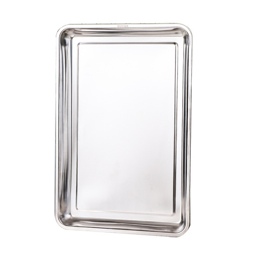 Stainless steel square plate 6040 steamed rice plate restaurant canteen tray steamed rice cabinet oven bread steamed bun plate commercial tray
