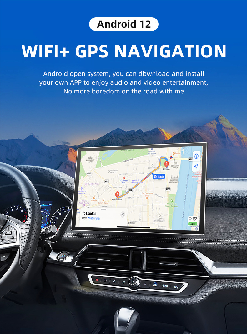 13inch Octa-Core Cpu Dingwei Ts10S Android Car Large Screen with 4G2K Screen Car Dvd Ultra-Clear