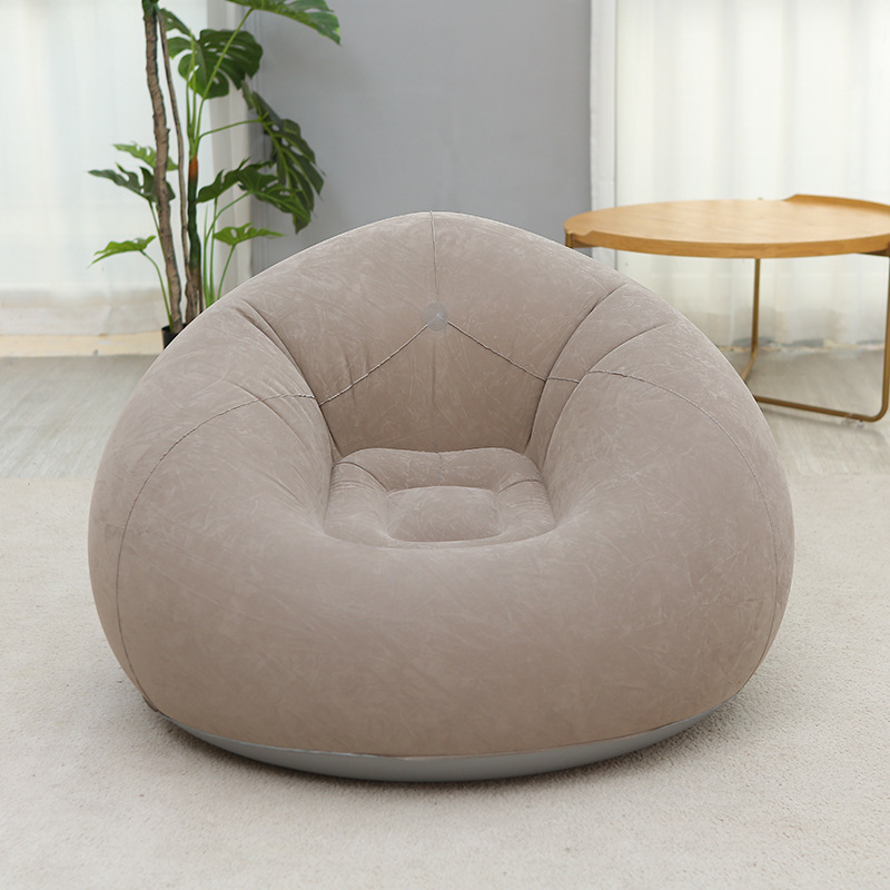 Sofá inflable esférico plegable para adultos, con tapizado de terciopelo
