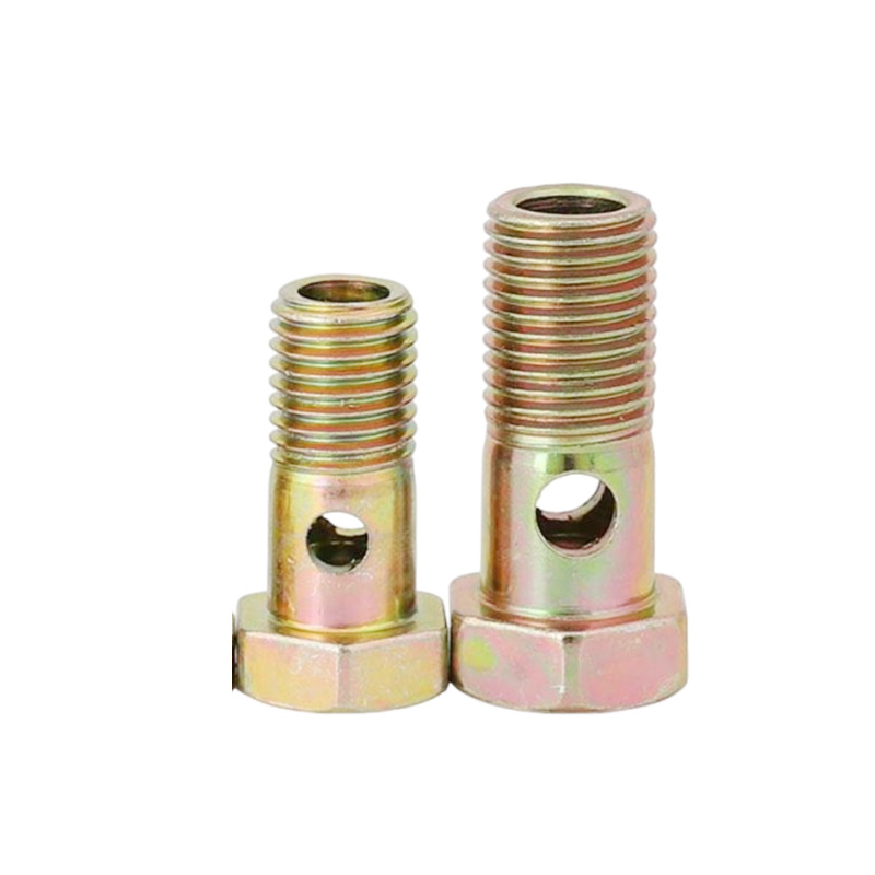 Tornillo hueco hexagonal de orificio único tornillo hueco tubo de retorno de aceite bisagra perno hidráulico para motor diesel