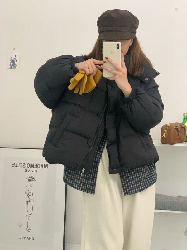 新国标90白鸭绒秋冬新款东大门短款时尚休闲加厚女羽绒服宽松保暖|undefined