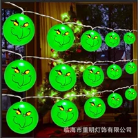 Гринч Хэллоуин светодиодная гирлянда с крестообразным узором для DIY, декоративный шар для создания атмосферы