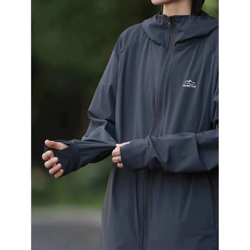 Одежда для езды на велосипеде на открытом воздухе из ледяного шелка, крутая солнцезащитная одежда для мужчин и женщин, летняя куртка с капюшоном с защитой от ультрафиолета, легкая куртка для комнаты с кондиционером