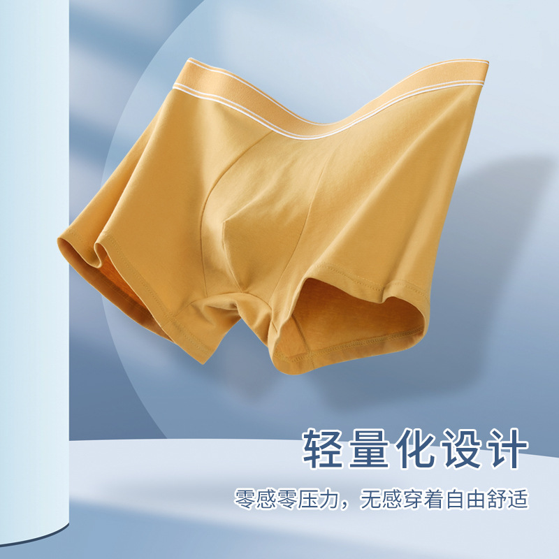 50 pieces of Xinjiang Long Staple Cotton Classic Men's Underpants Pure Cotton Mid-rise Antimicrobial Breathable Straight-leg Pants Wholesale One-piece dropshipping
