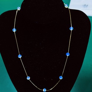 6mm Mexico Lamper S925 Silver Gypsophila Necklace 3A Clean Water No Miscellaneous No Crack high quality Live Explosive