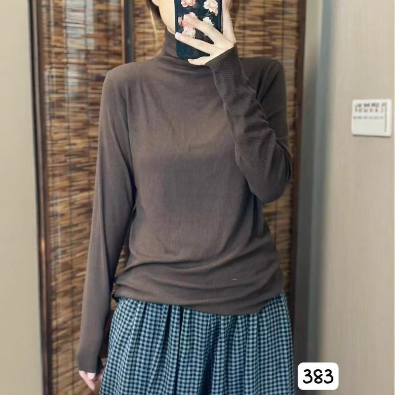 CO 2025秋季款韩版宽松显瘦简约高龄纯色打底衫百搭亲肤内搭女383|undefined