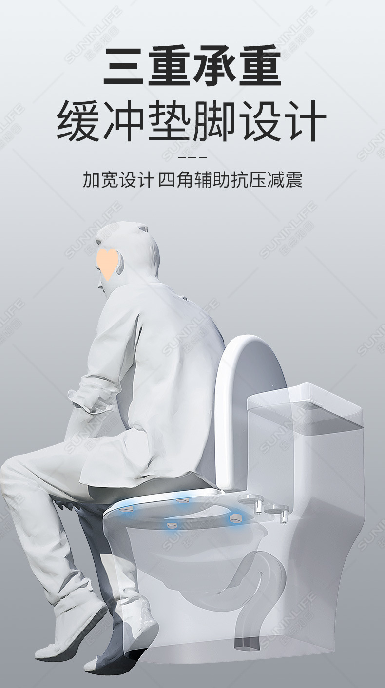 The starting point is like a super thickened toilet seat cover with dual gentle descent and low noise opening and closing universal pressure-resistant toilet seat cover undefined