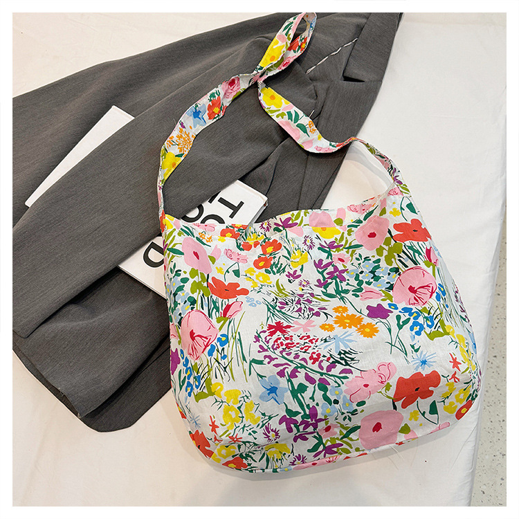 Hanfeng Fashion Große Kapazität Handtasche Schulter Freizeit Shopping Frische Fragmentierte Blume Einkaufstasche, Luxus Unterarm Tasche_voghion.com