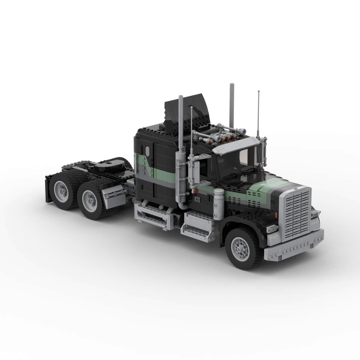 Domestic small-particle MOC-77497 Freightliner truck educational building block set model gift for men