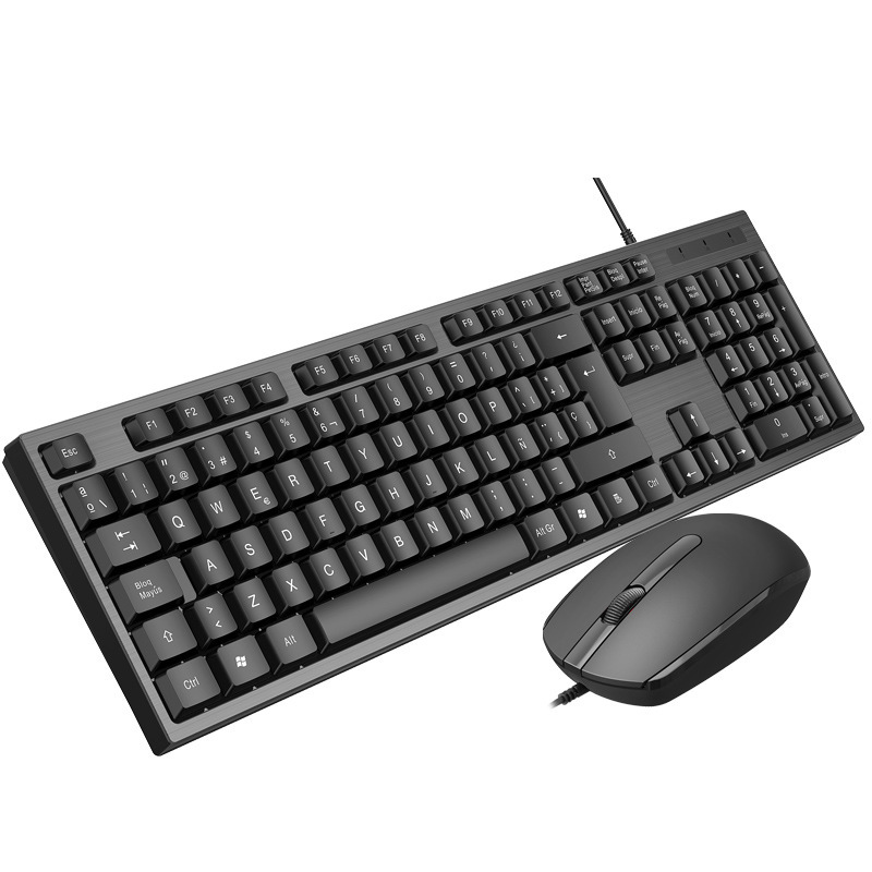 メーカークロスボーダーld801オフィスビジネスマウスキーボードセットパソコン部品usb有線キーボードセット|undefined