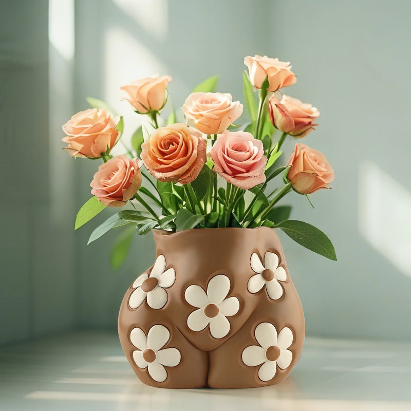  Nordic Ins-Style Creative Resin Human Body Art Flower Pot Home Desktop Balcony Succulent Planter Small Ornament