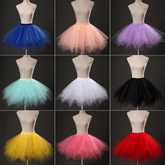 Candy-colored multi-color skirt, half-length puffy petticoat, studio wedding photography performance, diamond-shaped colorful miniskirt