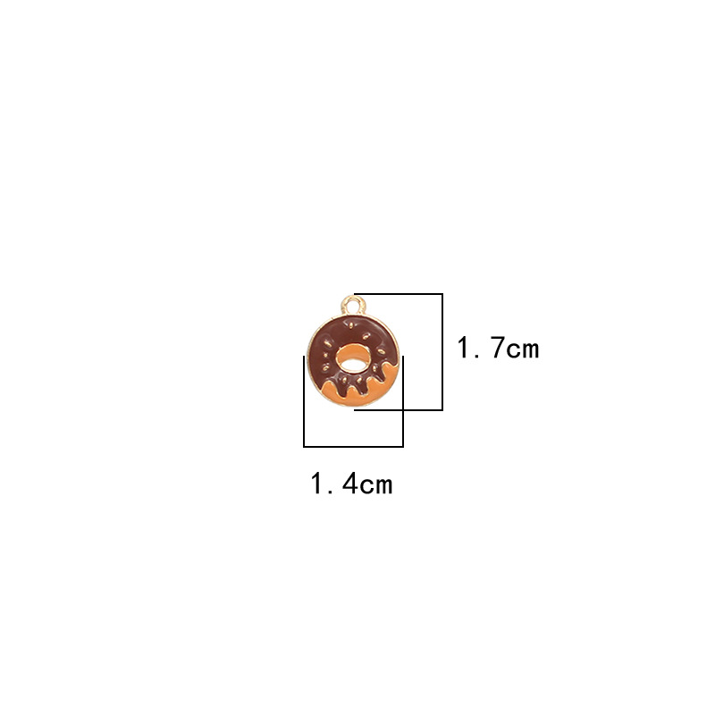 Color Block, Food Pattern 10 PCS/Package Alloy Color Block Food Pendant DIY Jewelry Accessories Bracelets Necklace
