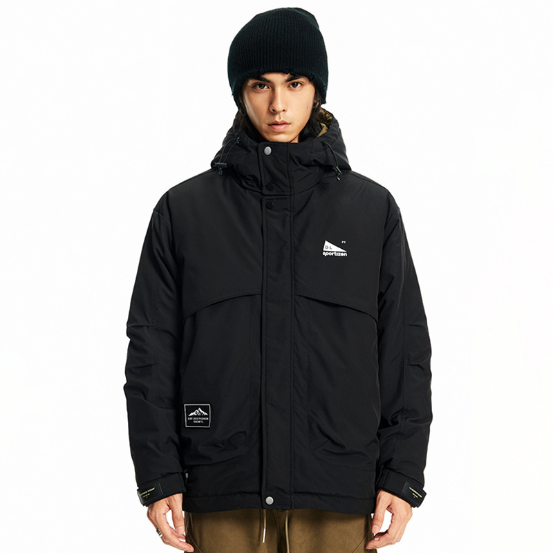 High-end Hooded Down Jacket Jacket Men's Outdoor Windproof Warm Mountaineering Suit Jacket Fashion Brand Winter Jacket