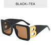 Square trend retro fashionable brand sunglasses suitable for men and women, European style