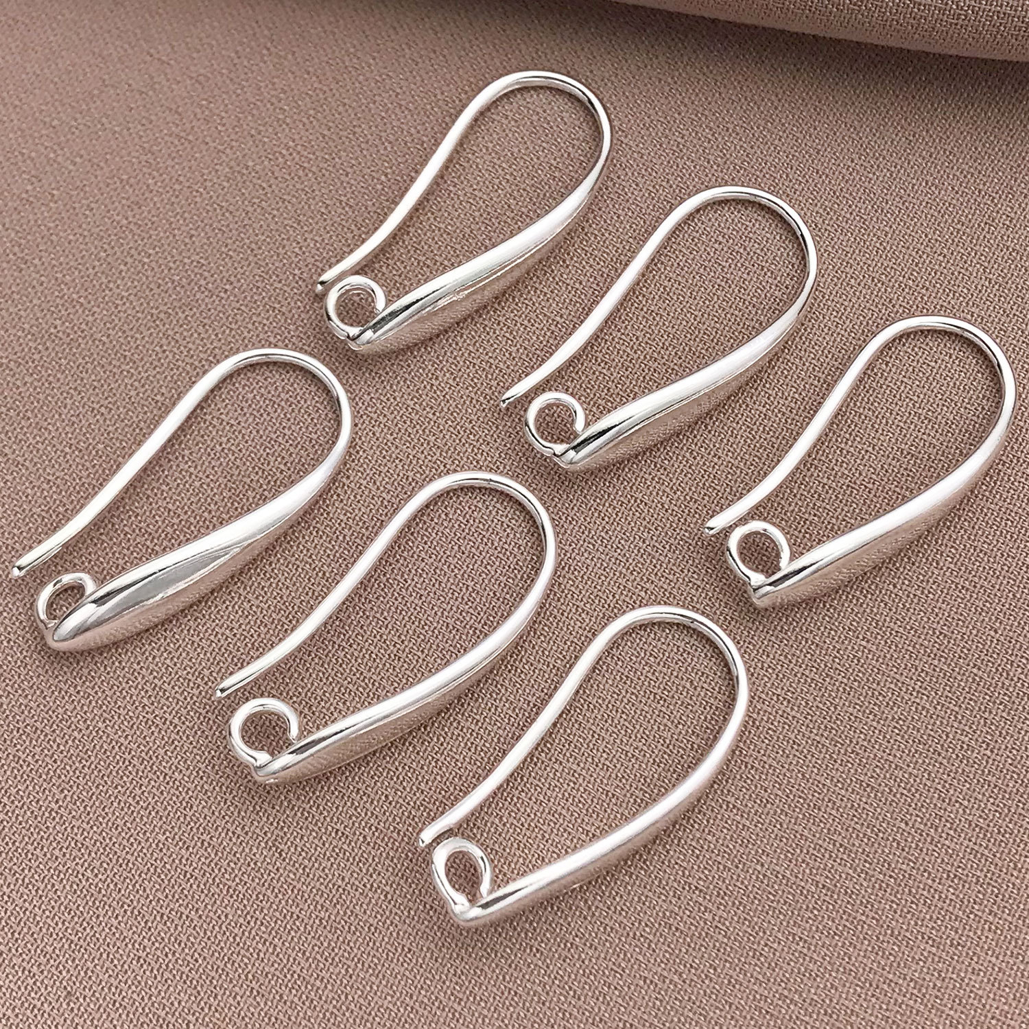 T391-3.5x9x19mm copper plated thick silver strong color retention glossy ear hoo…
